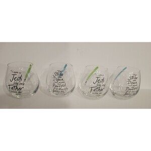 Star Wars Obi-Wan Kenobi & Luke Skywalker Lightsaber 4 Stemless Glasses Joy Jolt